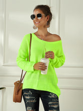 Load image into Gallery viewer, Women's Neon Color Female Slash Neck Fashion Knitted Shirts | NCS

