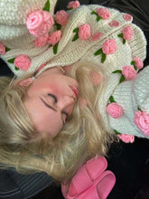 Load image into Gallery viewer, Women's Pink Roses Vintage Cardigan, Unique Gift | NCS
