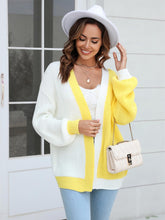 Load image into Gallery viewer, Women's Plus Size Colorblock Mid-Length Knitted Cardigan | NCS

