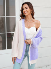 Load image into Gallery viewer, Women's Plus Size Colorblock Mid-Length Knitted Cardigan | NCS
