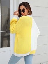 Load image into Gallery viewer, Women's Plus Size Colorblock Mid-Length Knitted Cardigan | NCS
