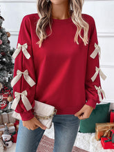 Load image into Gallery viewer, Women's Red Sweatshirt with Bow Decoration | NCS

