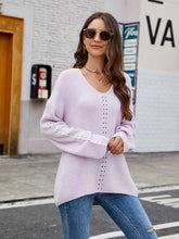 Load image into Gallery viewer, Women's  Relaxed Fit V-Neck Long Sleeve Knit Sweater | NCS
