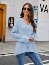 Load image into Gallery viewer, Women's  Relaxed Fit V-Neck Long Sleeve Knit Sweater | NCS

