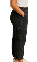 Load image into Gallery viewer, Women's Elastic Stretch Waist Casual Denim Pull-on Cargo Pants
