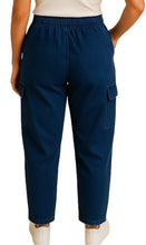 Load image into Gallery viewer, Women's Elastic Stretch Waist Casual Denim Pull-on Cargo Pants
