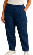 Load image into Gallery viewer, Women's Elastic Stretch Waist Casual Denim Pull-on Cargo Pants

