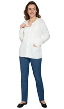 Load image into Gallery viewer, Women's Faux Pearl Cardigan in Cashmere-like Soft Knit
