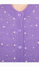 Load image into Gallery viewer, Women's Faux Pearl Cardigan in Cashmere-like Soft Knit

