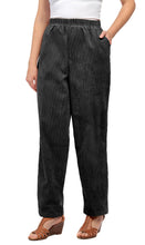 Load image into Gallery viewer, Womens Pull On Fine Wale Corduroy Pants with soft-covered elastic waist
