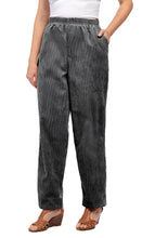 Load image into Gallery viewer, Womens Pull On Fine Wale Corduroy Pants with soft-covered elastic waist
