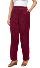 Load image into Gallery viewer, Womens Pull On Fine Wale Corduroy Pants with soft-covered elastic waist
