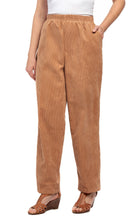 Load image into Gallery viewer, Womens Pull On Fine Wale Corduroy Pants with soft-covered elastic waist

