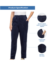 Load image into Gallery viewer, Womens Pull On Fine Wale Corduroy Pants with soft-covered elastic waist

