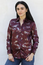 Load image into Gallery viewer, Womens Modern Fit Stretch Foil Fashion Shirt
