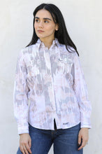 Load image into Gallery viewer, Womens Modern Fit Stretch Foil Fashion Shirt
