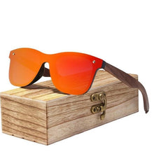 Load image into Gallery viewer, Wooden Walnut Polarized Mirror Lens Sunglasses Collection - 5 Colors
