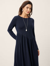 Load image into Gallery viewer, Wool Asymmetric Curved-Cut Maxi Dress CALLIE
