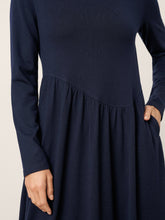 Load image into Gallery viewer, Wool Asymmetric Curved-Cut Maxi Dress CALLIE
