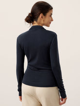 Load image into Gallery viewer, Wool Asymmetric Side Ruched Stretch Top BRIONY
