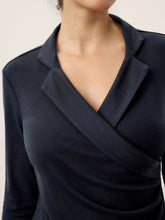 Load image into Gallery viewer, Wool Asymmetric Side Ruched Stretch Top BRIONY
