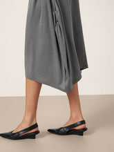 Load image into Gallery viewer, Wool Cocoon Curved Waist Midi Dress FARRAH

