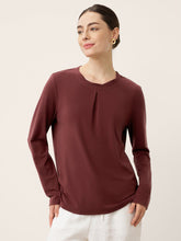 Load image into Gallery viewer, Wool Lyocell Twisted Neck Pullover Top NERISSA
