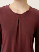 Load image into Gallery viewer, Wool Lyocell Twisted Neck Pullover Top NERISSA
