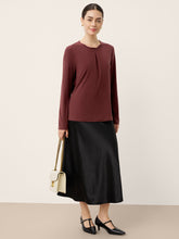 Load image into Gallery viewer, Wool Lyocell Twisted Neck Pullover Top NERISSA
