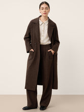 Load image into Gallery viewer, Wool Silk Double-Breasted Lapel Coat SAPPHIRE
