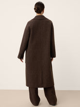 Load image into Gallery viewer, Wool Silk Double-Breasted Lapel Coat SAPPHIRE
