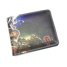 Load image into Gallery viewer, World of Warcraft Wallets Leather Slim Small Wallet WOW Alliance Horde Flag Purse Cool Movie Game Wallet
