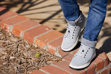 Load image into Gallery viewer, CALTO - X2324 - 2.4 Inches Taller (Pewter Grey/White &amp; Black Sole) - Lace Up Casual Sneaker - Lightweight
