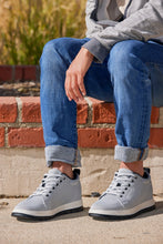 Load image into Gallery viewer, CALTO - X2324 - 2.4 Inches Taller (Pewter Grey/White &amp; Black Sole) - Lace Up Casual Sneaker - Lightweight
