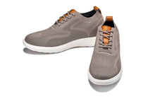 Load image into Gallery viewer, CALTO - X2638 - 2.8 Inches Taller (Khaki/Brown) - Lace Up Casual Walker - Lightweight
