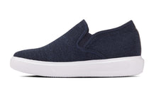 Load image into Gallery viewer, CALTO - X2781 - 2.8 Inches Taller (Navy/Grey Sole) - Lightweight Sneaker Loafers
