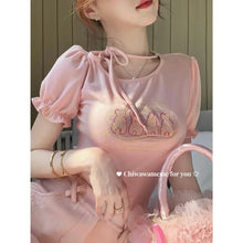 Load image into Gallery viewer, Q Girl Love Bunny Graphic Cotton T-Shirt 2023 - # GIAA23510029
