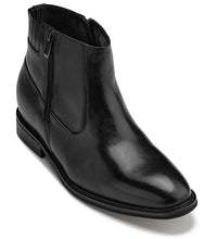 Load image into Gallery viewer, CALTO - Y70621 - 2.8 Inches Taller (Black) - Lightweight Zipper Boots
