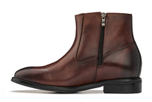 Load image into Gallery viewer, CALTO - Y70622 - 2.8 Inches Taller (Coffee Brown) - Lightweight Zipper Boots
