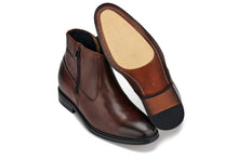 Load image into Gallery viewer, CALTO - Y70622 - 2.8 Inches Taller (Coffee Brown) - Lightweight Zipper Boots
