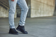Load image into Gallery viewer, CALTO - Y7112 - 2.8 Inches Taller (Black) - Nappa Leather Moc-Toe Sneak-Boots
