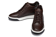 Load image into Gallery viewer, CALTO - Y7152 - 2.6 Inches Taller (Coffee Brown) - Leather Ankle Top Sneak-Boot
