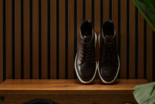 Load image into Gallery viewer, CALTO - Y7152 - 2.6 Inches Taller (Coffee Brown) - Leather Ankle Top Sneak-Boot
