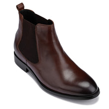 Load image into Gallery viewer, CALTO - Y72231 - 2.8 Inches Taller (Coffee Brown) - Chelsea Boots
