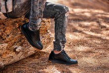 Load image into Gallery viewer, CALTO - Y7931 - 2.6 Inches Taller (Noir/Black &amp; Gum Sole) - Elevated Leather Micro-Perforated Sneakers
