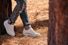 Load image into Gallery viewer, CALTO - Y7932 - 2.6 Inches Taller (White/Off-White &amp; Gum Sole) - Elevated Micro-Perforated Leather Sneakers
