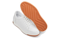 Load image into Gallery viewer, CALTO - Y7932 - 2.6 Inches Taller (White/Off-White &amp; Gum Sole) - Elevated Micro-Perforated Leather Sneakers
