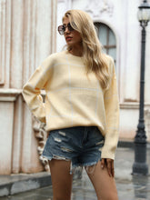 Load image into Gallery viewer, Crew Neck Ribbed Knit Pullover Sweater
