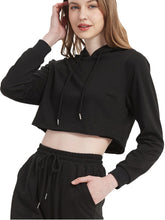 Load image into Gallery viewer, Crop Top Sweatshirt Long Sleeve Hoodie Pullover
