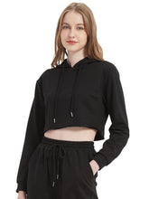 Load image into Gallery viewer, Crop Top Sweatshirt Long Sleeve Hoodie Pullover
